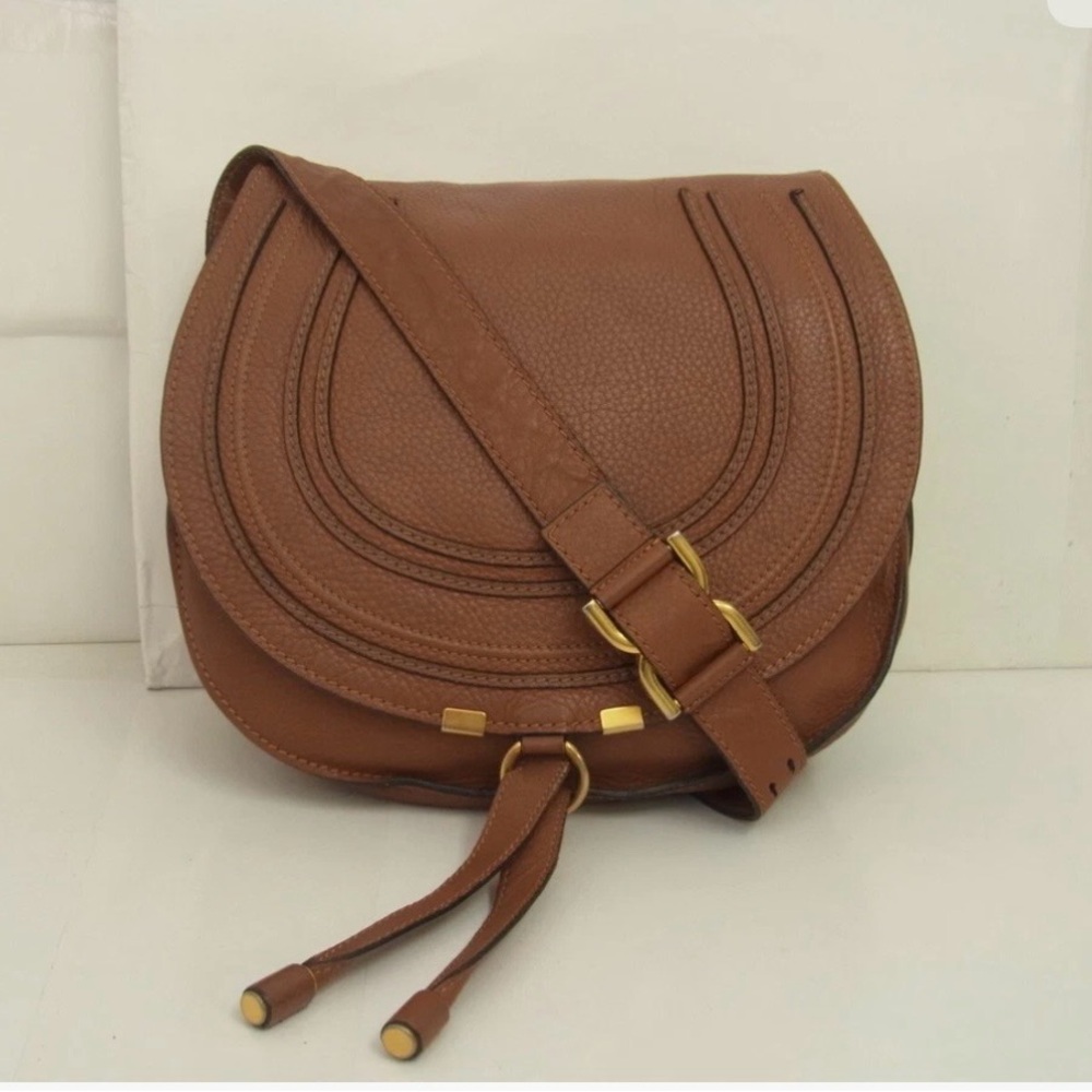 Chloe Marcie Large Leather Saddle Bag